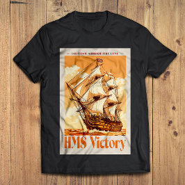 HMS Victory Affisch Ikoniskt brittiskt linjeskepp T Shirt