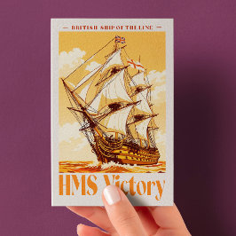 HMS Victory Affisch Ikoniskt brittiskt linjeskepp Vykort