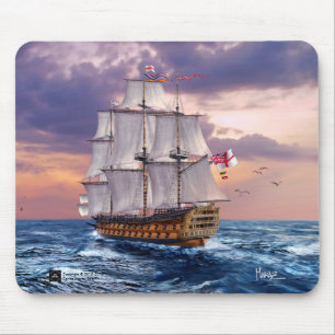 HMS Victory Flagship Painting Gift Mousepads Musmatta