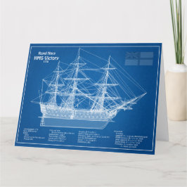 HMS Victory - Frakt Blueprint Plans ABD Tack Kort