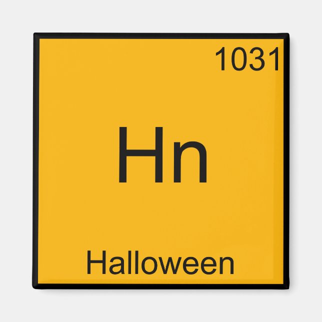 Hn - Halloween Funny Inslag Meme Chemistry Tee Magnet (Framsidan)