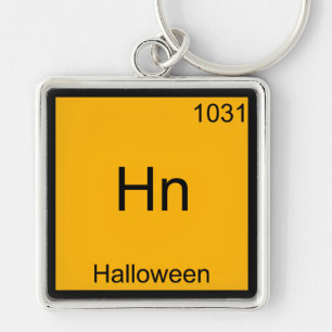 Hn - Halloween Roligt Element Meme Kemite T-shirt Fyrkantig Silverfärgad Nyckelring