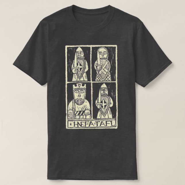 Hnefatafl ljus vid mörk t shirt (Design framsida)