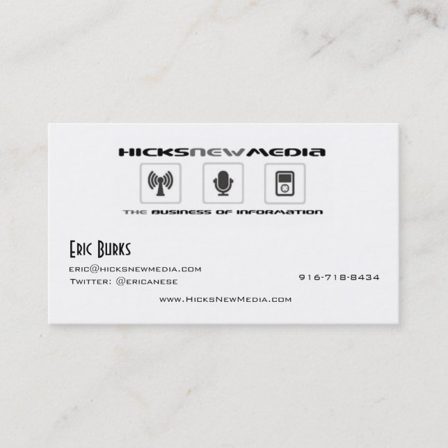 HNM-Eric Visitkort (Framsida)
