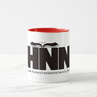 HNN White, Black and Red Trimmed Mugg