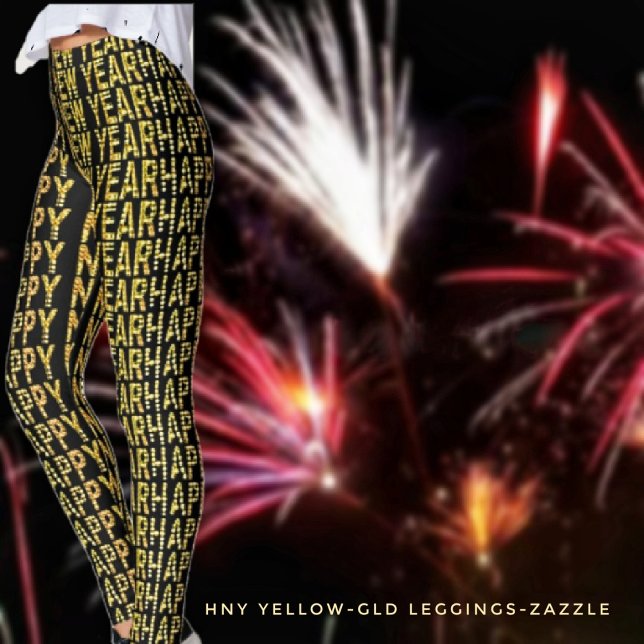 HNY Gult-Gld Leggings (Skapare uppladdad)