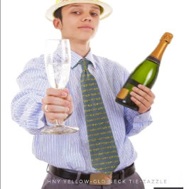 HNY Gult-Gld Neck Tie Slips