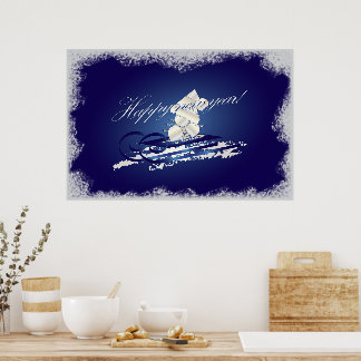 HNY släde Poster