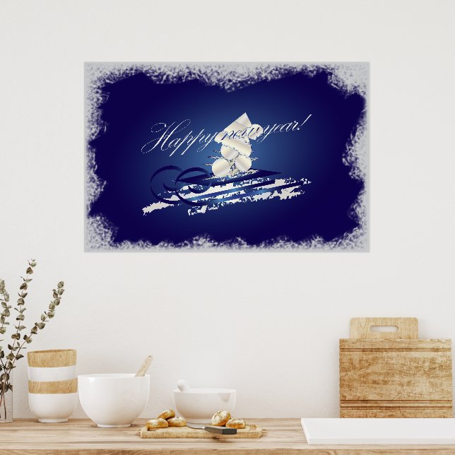 HNY släde Poster (Kök)