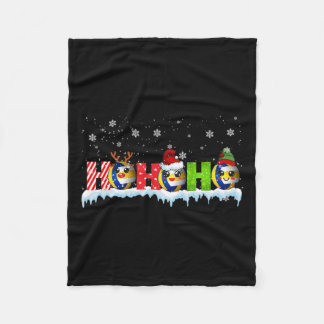 Ho3 Funny Julafton Reindeer Santa Elf Volleyball P Fleecefilt