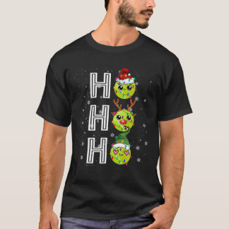 Ho3 Juli Ljus Santa Elf Reindeer Tennis Bal T Shirt