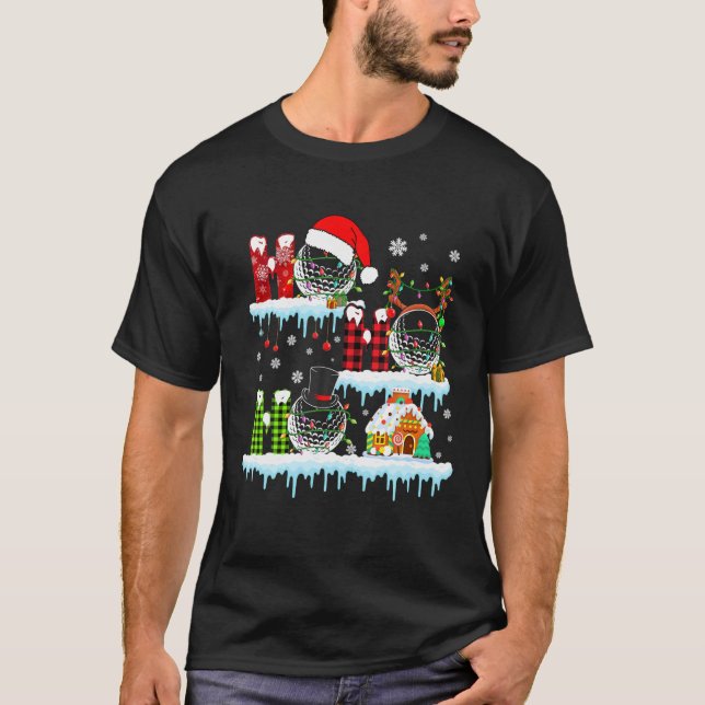 Ho3 Julrött Play Santa Reindeer Golf Bollar T Shirt (Framsida)