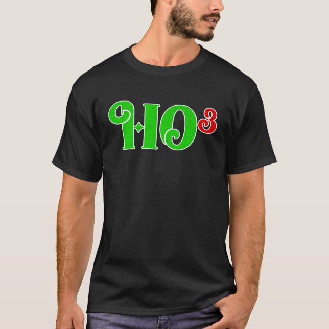 Ho 3 Cubed Christmas Ho Ho Ho Math Teacher   Ho3 T Shirt (Framsida)