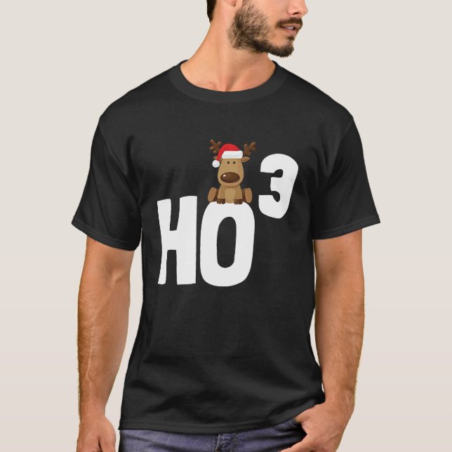 Ho 3 Cubed Christmas Ho Ho Math Teacher   Ho3 T Shirt (Framsida)