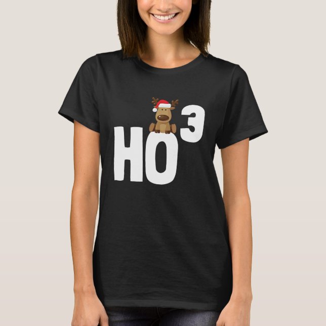 Ho 3 Cubed Christmas Ho Ho Math Teacher   Ho3 T Shirt (Framsida)
