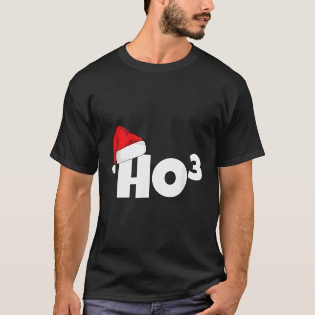 Ho-3 Cubed Ho-Ho-Ho Math Teacher Ho3 T Shirt (Framsida)
