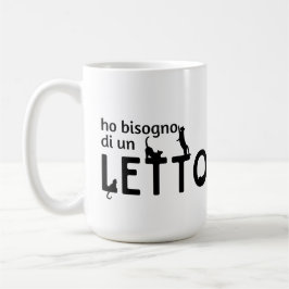 Ho Bisogno Di Un Letto (con gatti neri) Kaffemugg