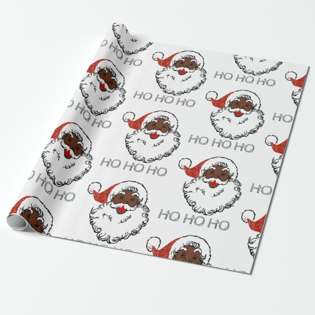 ho Black Santa Presentpapper (Utrullad)