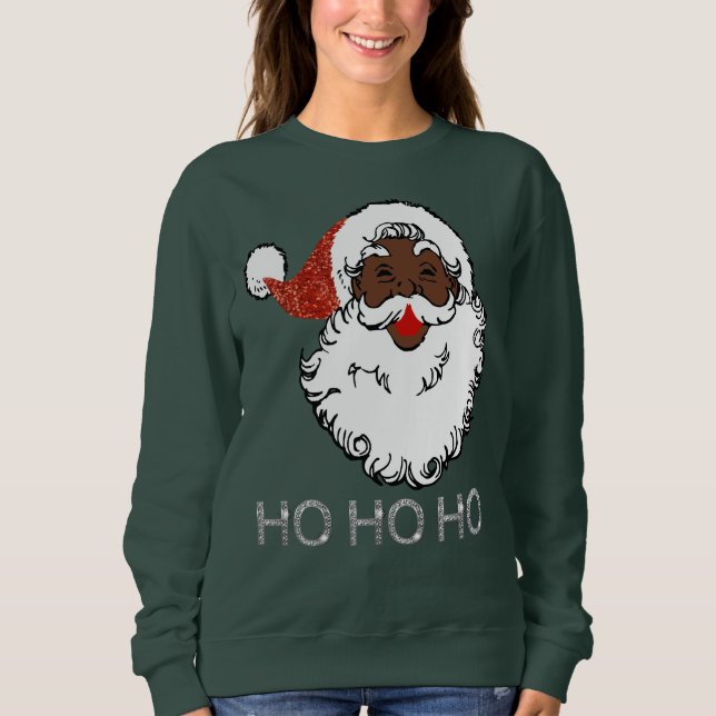 ho Black Santa T Shirt (Framsida)