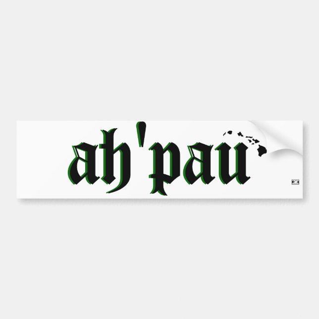 Ho Brah.., ah'pau Bumper White Sticker! Bildekal (Framsidan)
