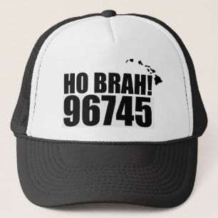 Ho Brah! … Hawaii postnummerhatt 96725 Kailua Ko Truckerkeps