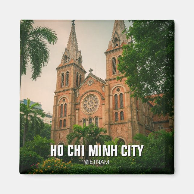 Ho Chi Minh City Notre Dame Cathedral Saigon Magnet (Framsidan)