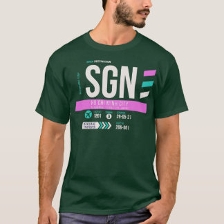 Ho Chi Minh City SGN Airport Code Baggage Märkre 2 T Shirt