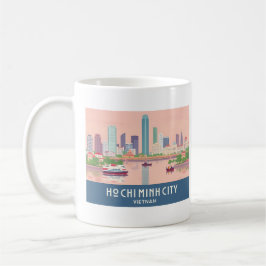 Ho Chi Minh City Vietnam Pastel Travel - Saigon Kaffemugg