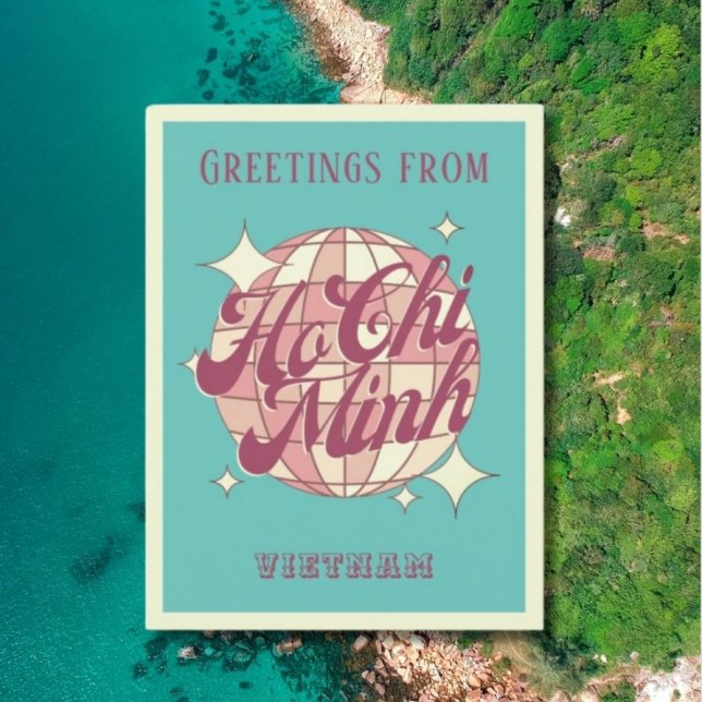 Ho Chi Minh City Vietnam-semester Retro Postcar Vykort (Skapare uppladdad)