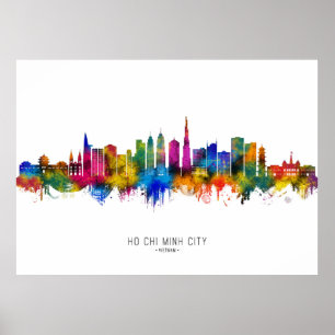 Ho Chi Minh City Vietnam Siluett Poster