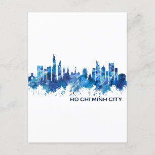 Ho Chi Minh City Vietnam Skyline Blue Helg Vykort