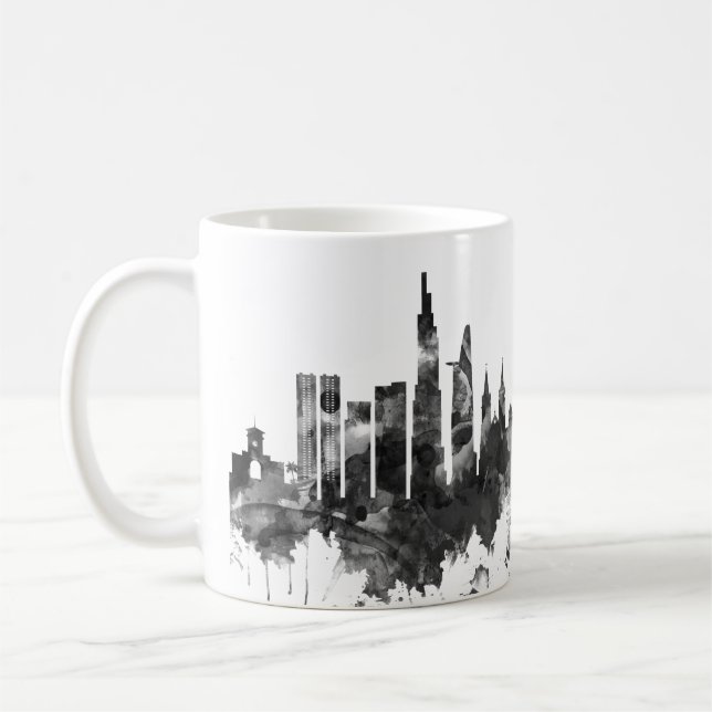 Ho Chi Minh City Vietnam Skyline BW Kaffemugg (Vänster)