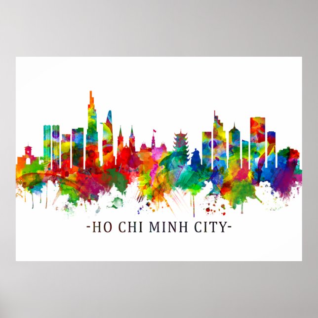 Ho Chi Minh City Vietnam Skyline Poster (Framsidan)