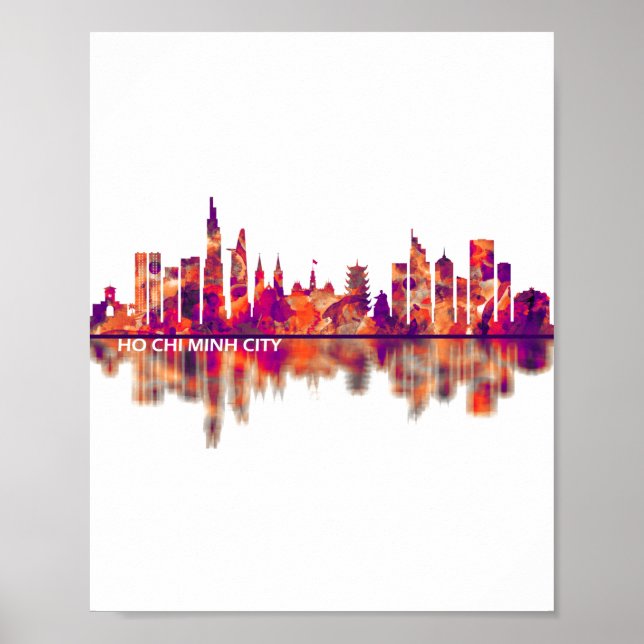 Ho Chi Minh City Vietnam Skyline Poster (Framsidan)