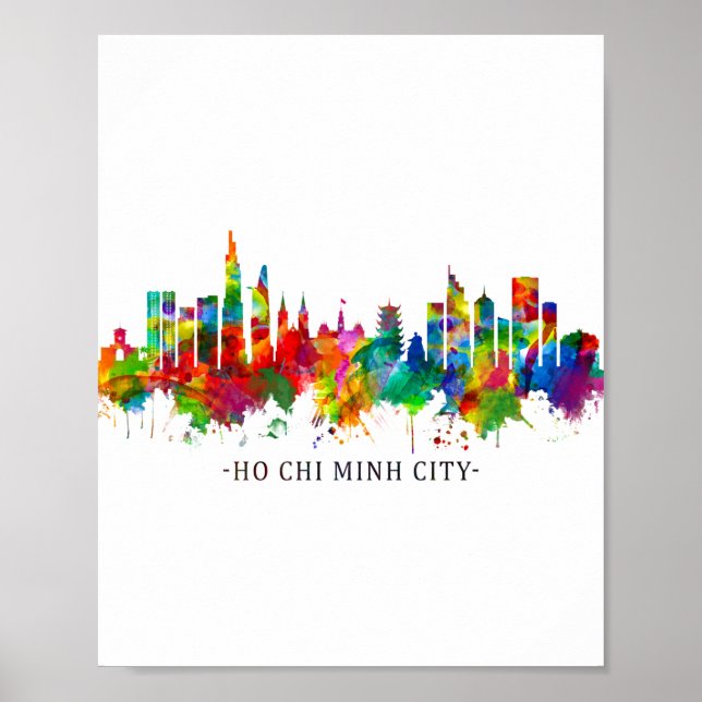 Ho Chi Minh City Vietnam Skyline Poster (Framsidan)