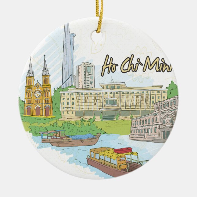 Ho Chi Minh Julgransprydnad Keramik (Framsidan)