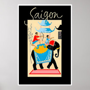 Ho Chi Minh konst Vietnam Reseposters Saigon tryck