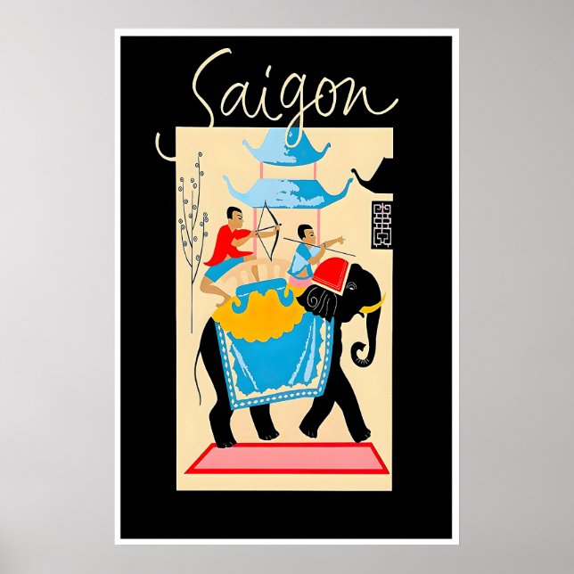 Ho Chi Minh konst Vietnam Reseposters Saigon tryck (Framsidan)