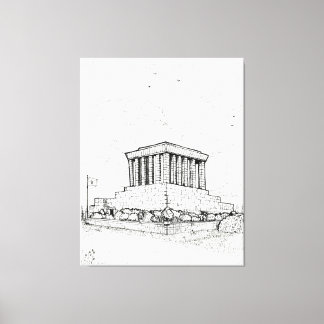 Ho Chi Minh Mausoleum Hanoi Vietnam Illustration Canvastryck