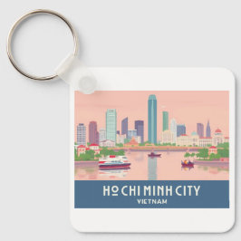 Ho Chi Minh-staden Vietnam Pastell Resa - Saigon Nyckelring