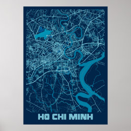 Ho Chi Minh - Vietnam Peace City Karta Poster