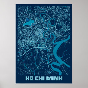 Ho Chi Minh - Vietnam Peace City Karta Poster