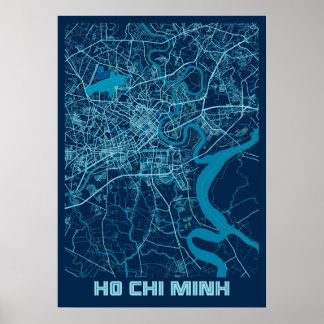 Ho Chi Minh - Vietnam Peace City Karta Poster