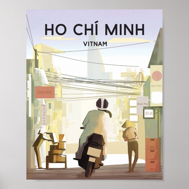 Ho chi minh Vietnam-reseaffisch Poster (Framsidan)