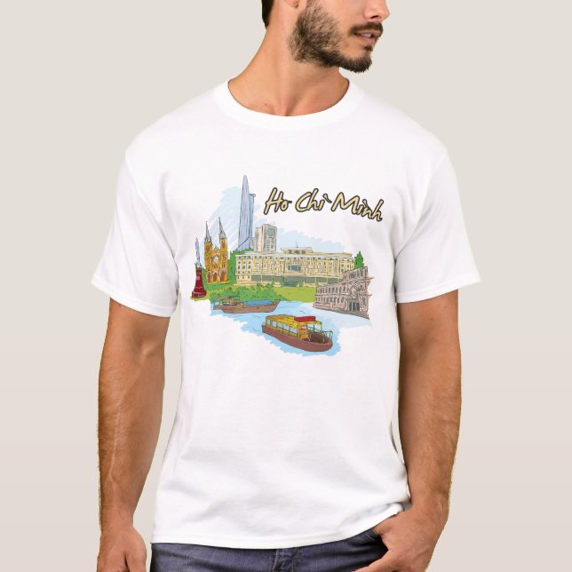 Ho Chi Minh, Vietnams Berömd City T Shirt (Framsida)
