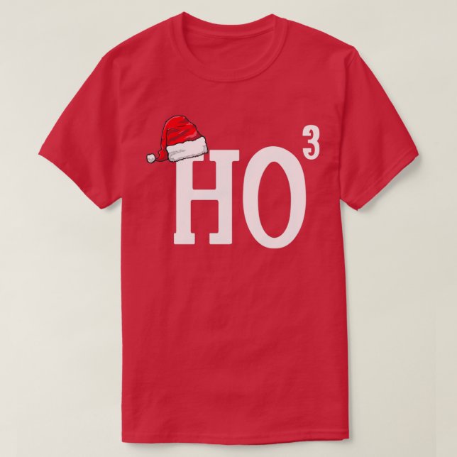 Ho Cubed Funny jul Santa Hat Ho Ho Kristus T Shirt (Design framsida)
