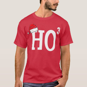 Ho Cubed Funny jul Santa Hat Ho Ho Kristus T Shirt