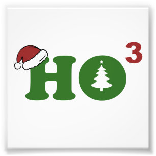 Ho Cubed God jul Fototryck