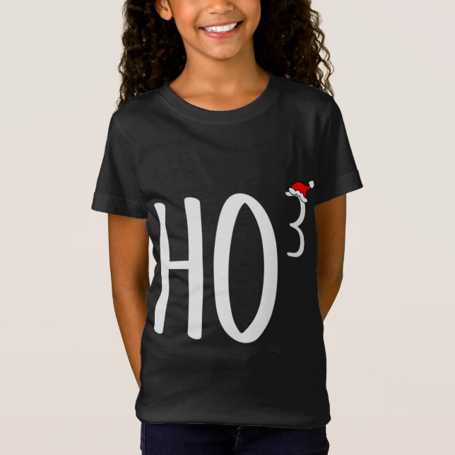 Ho Cubed Ho Ho Ho Math Teacher jul T Shirt (Framsida)