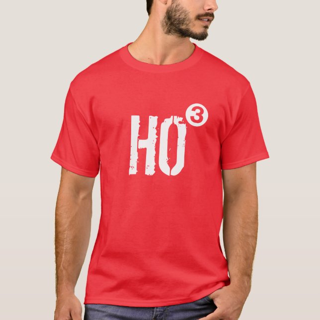 HO Cubed Santa Shirt Tee Shirt (Framsida)
